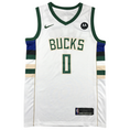 Load image into Gallery viewer, Dame Lillard #0 Milwaukee Bucks Swingman White NBA Jersey