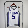Load image into Gallery viewer, De'Aaron Fox #5 Sacramento Kings NBA White Association Edition 2024-25 Swingman Jersey