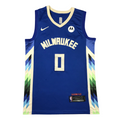 Load image into Gallery viewer, Dame Lillard #0 Milwaukee Blue Swingman NBA Jersey