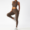 Load image into Gallery viewer, Los Angeles Ribbed Sports Bra & Leggings Set - MOCHA NEUTRLS