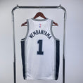 Load image into Gallery viewer, Wembanyama #1 San Antonio Spurs City White NBA 2024 Swingman Jersey