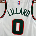 Load image into Gallery viewer, Damian Lillard #0 Milwaukee Bucks Retro Vintage Basketball Jersey