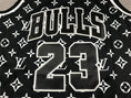 Load image into Gallery viewer, Michael Jordan #23 Louis Vuitton LV Chicago Bulls BLACK NBA Swingman Jersey
