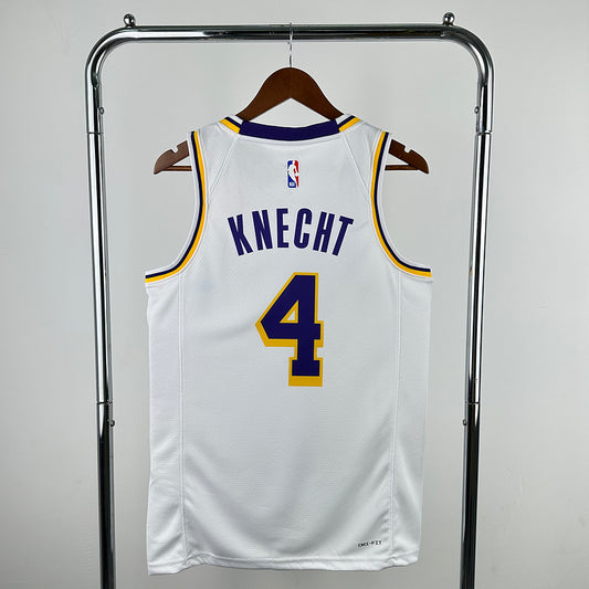 Dalton Knecht #4 Los Angeles Lakers NBA Association Edition 2024-25 Swingman Jersey