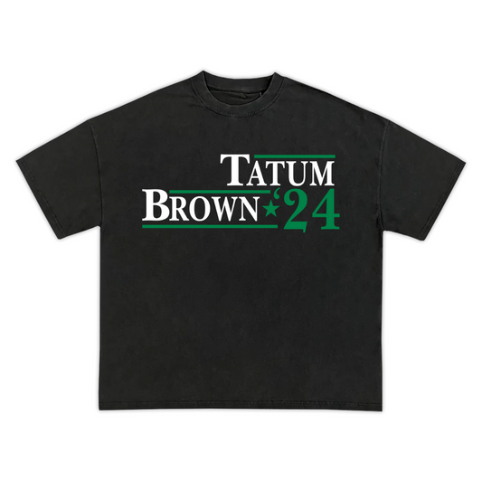 Boston Celtics NBA Presidential 24 Tatum Brown T-Shirt