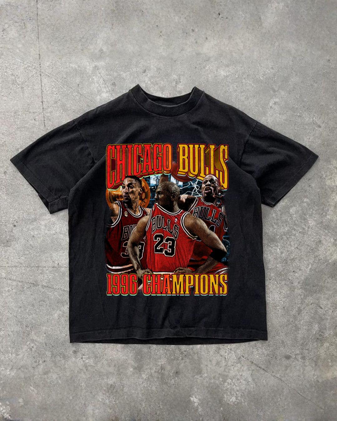 CHICAGO BULLS 1996 CHAMPIONS NBA VINTAGE GRAPHIC TEE