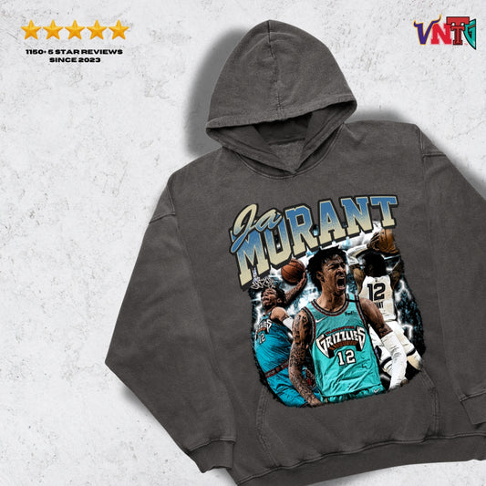 JA MORANT VINTAGE ROOKIE MEMPHIS GRIZZLIES ORIGINAL VINTAGE HOODIE