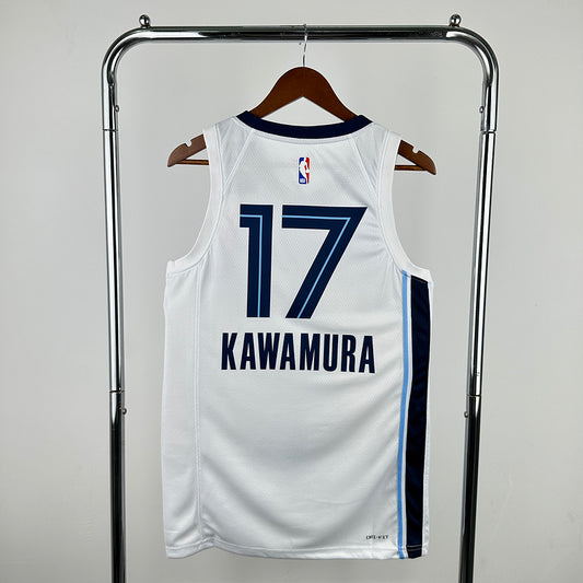 Yuki Kawamura #17 Memphis Grizzlies 2024-25 WHITE ASSOCIATION EDITION NBA Swingman Jersey