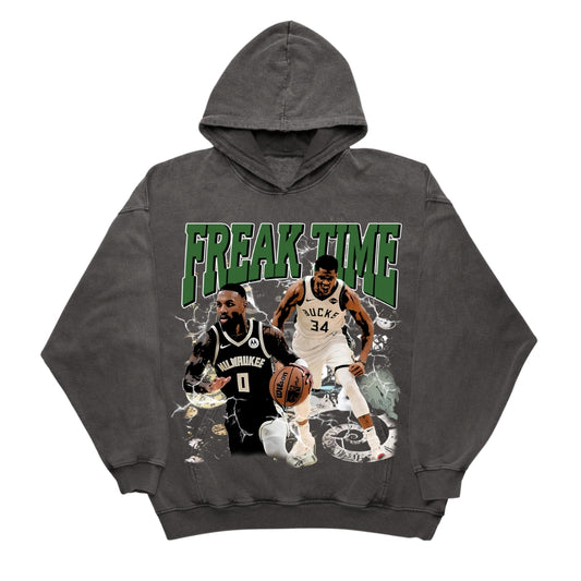 MILWAUKEE BUCKS FREAK TIME ORIGINAL VINTAGE HOODIE