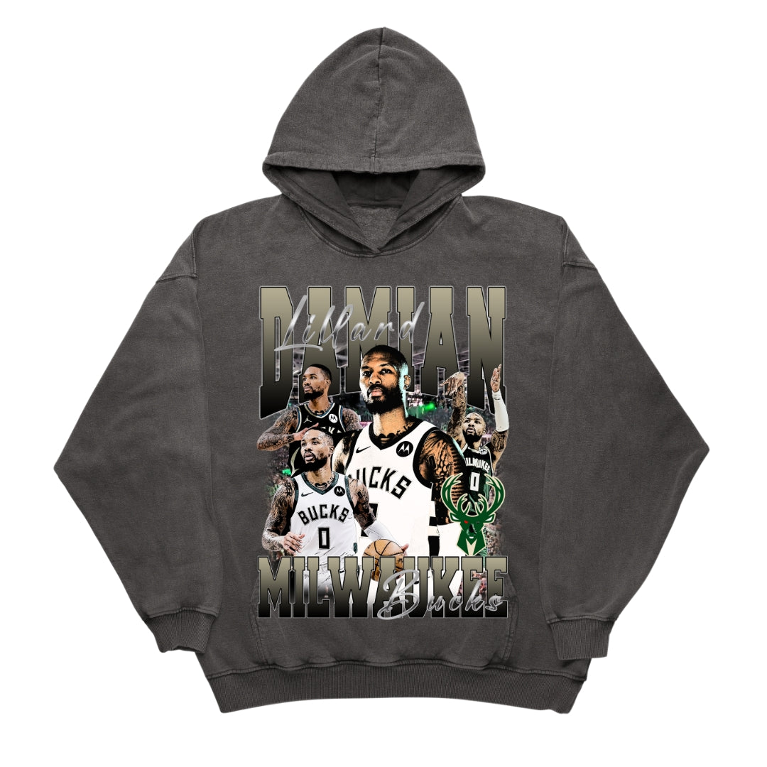 DAMIAN LILLARD MILWAUKEE BUCKS 'DAME' ORIGINAL VINTAGE HOODIE