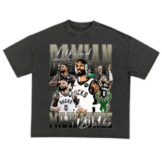 DAMIAN LILLARD MILWAUKEE BUCKS 'DAME' ORIGINAL VINTAGE TEE