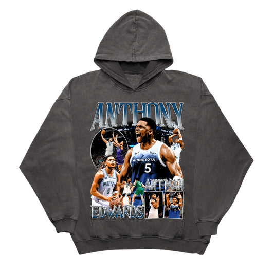 ANTHONY EDWARDS NBA MINNESOTA TIMBERWOLVES VINTAGE GRAPHIC HOODIE