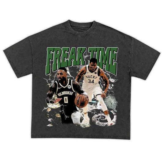 MILWAUKEE BUCKS FREAK TIME ORIGINAL VINTAGE TEE