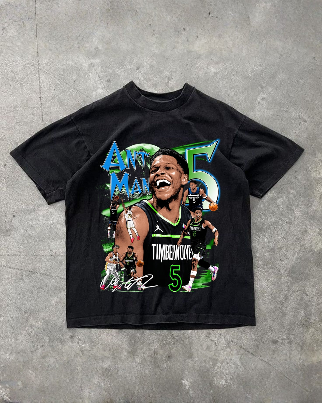 ANTHONY EDWARDS MINNESOTA TIMBERWOLVES ANT-MAN NBA VINTAGE GRAPHIC TEE