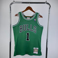 Load image into Gallery viewer, Derrick Rose #1 Chicago Bulls NBA Green St. Patricks Day Vintage Throwback Swingman Jersey
