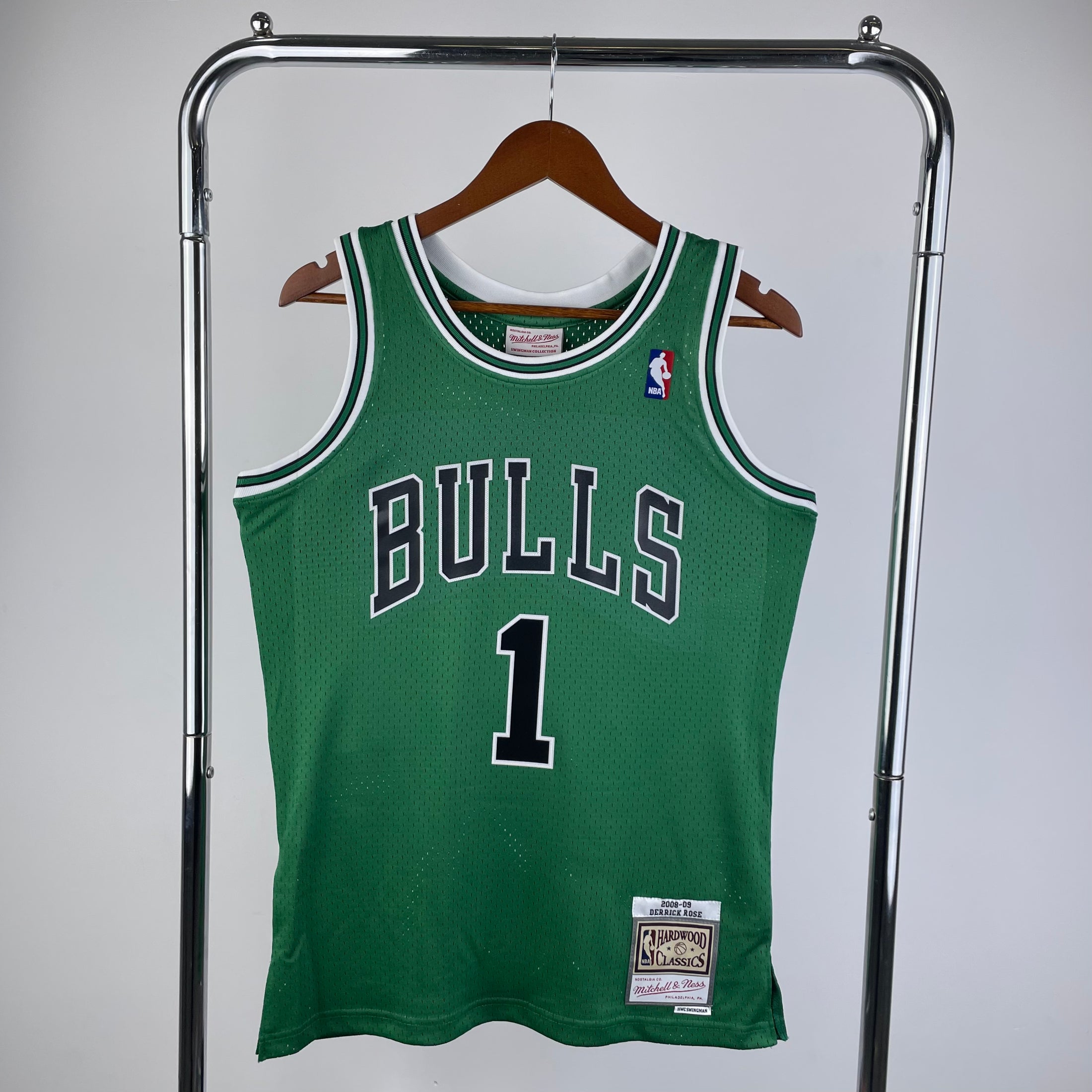 Derrick Rose #1 Chicago Bulls NBA Green St. Patricks Day Vintage Throwback Swingman Jersey