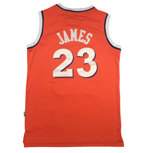 Lebron James #23 Vintage Cleveland Cavaliers Orange Jersey