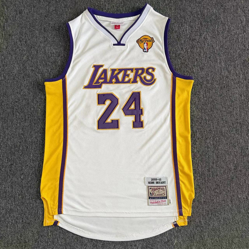 Kobe Bryant #24 Los Angeles Lakers NBA Finals 2009-10 Vintage Throwback Swingman Jersey