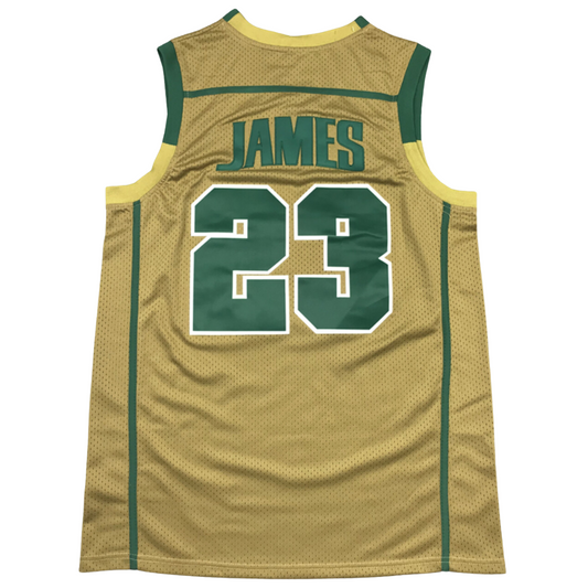 Lebron James #23 Vintage SVSM Irish Gold Jersey