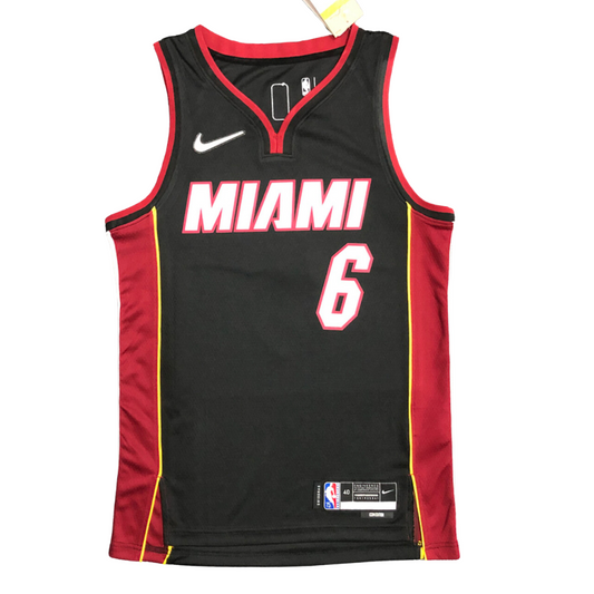 Lebron James #6 Vintage Miami Heat Black Jersey