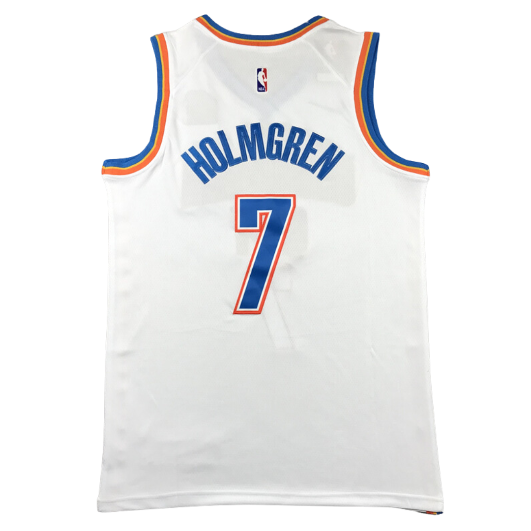 Chet Holmgren #7 Oklahoma City Thunder OKC WHITE Edition Swingman Jersey