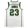 Load image into Gallery viewer, Lebron James #23 SVSM Irish White Vintage Jersey
