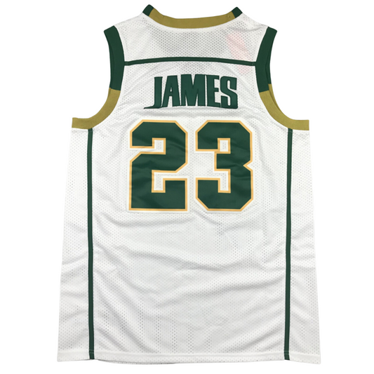 Lebron James #23 SVSM Irish White Vintage Jersey