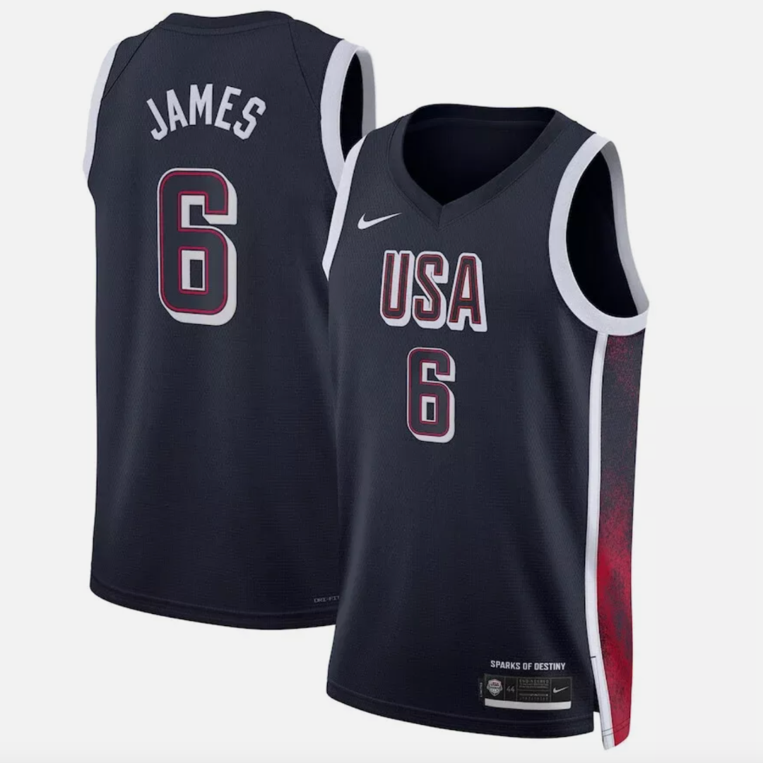 Lebron James #6 Team USA Olympics NBA Swingman Jersey