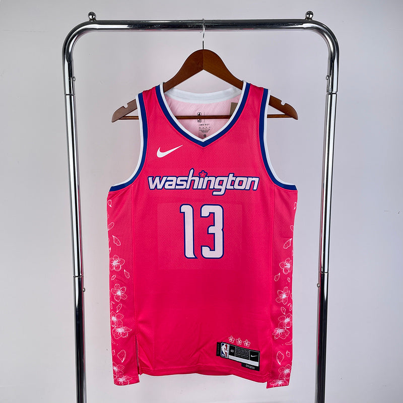 Jordan Poole #13 Washington Wizards NBA City Edition 2022-23 PINK Swingman Jersey