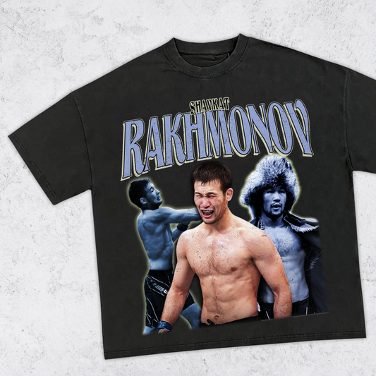 SHAVKAT RAKHMONOV UFC VINTAGE GRAPHIC TEE