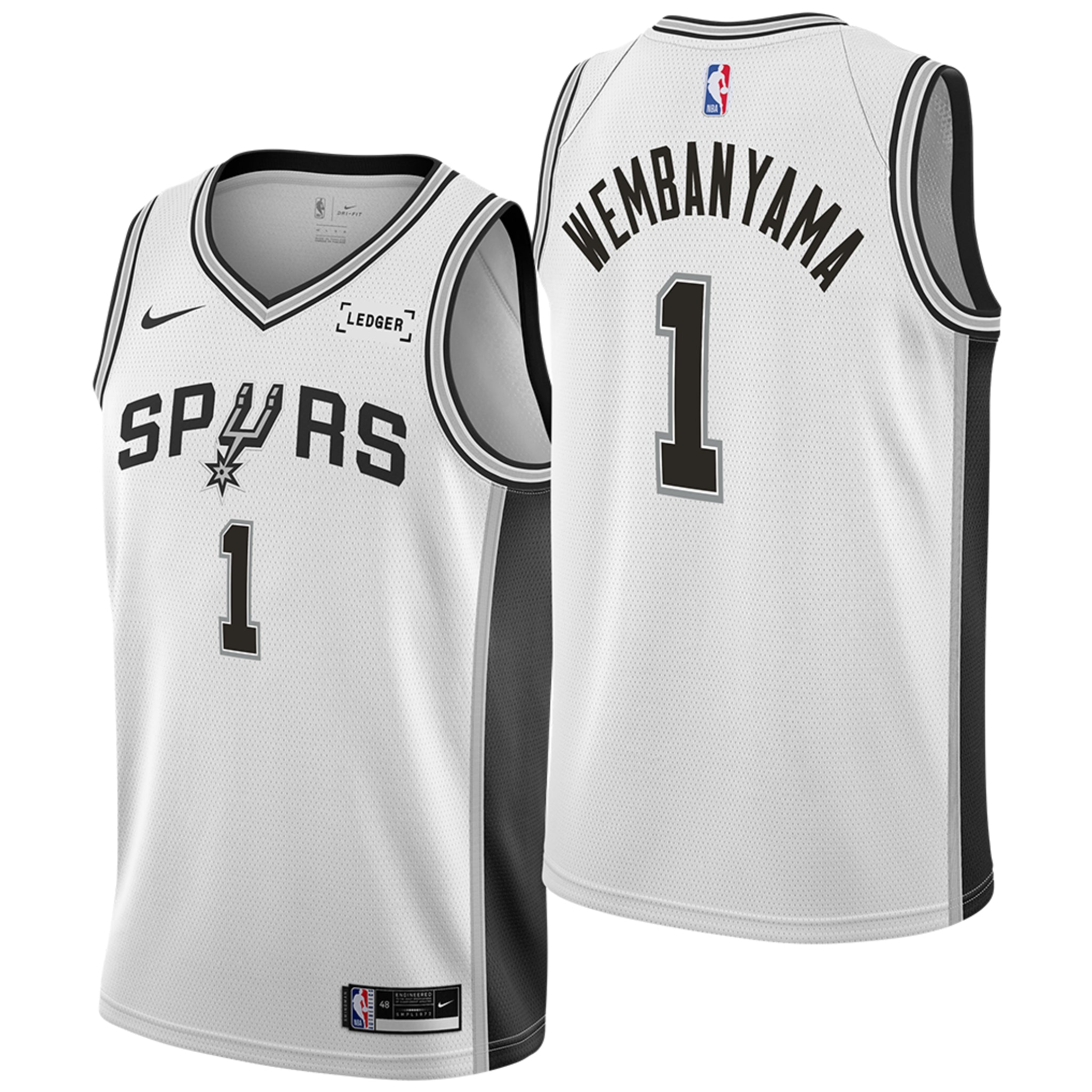 Victor Wembanyama #1 San Antonio Spurs 2025 Association Edition White Swingman Jersey