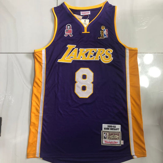 Kobe Bryant #8 Los Angeles Lakers NBA Finals 2001-02 Vintage Throwback Swingman Jersey