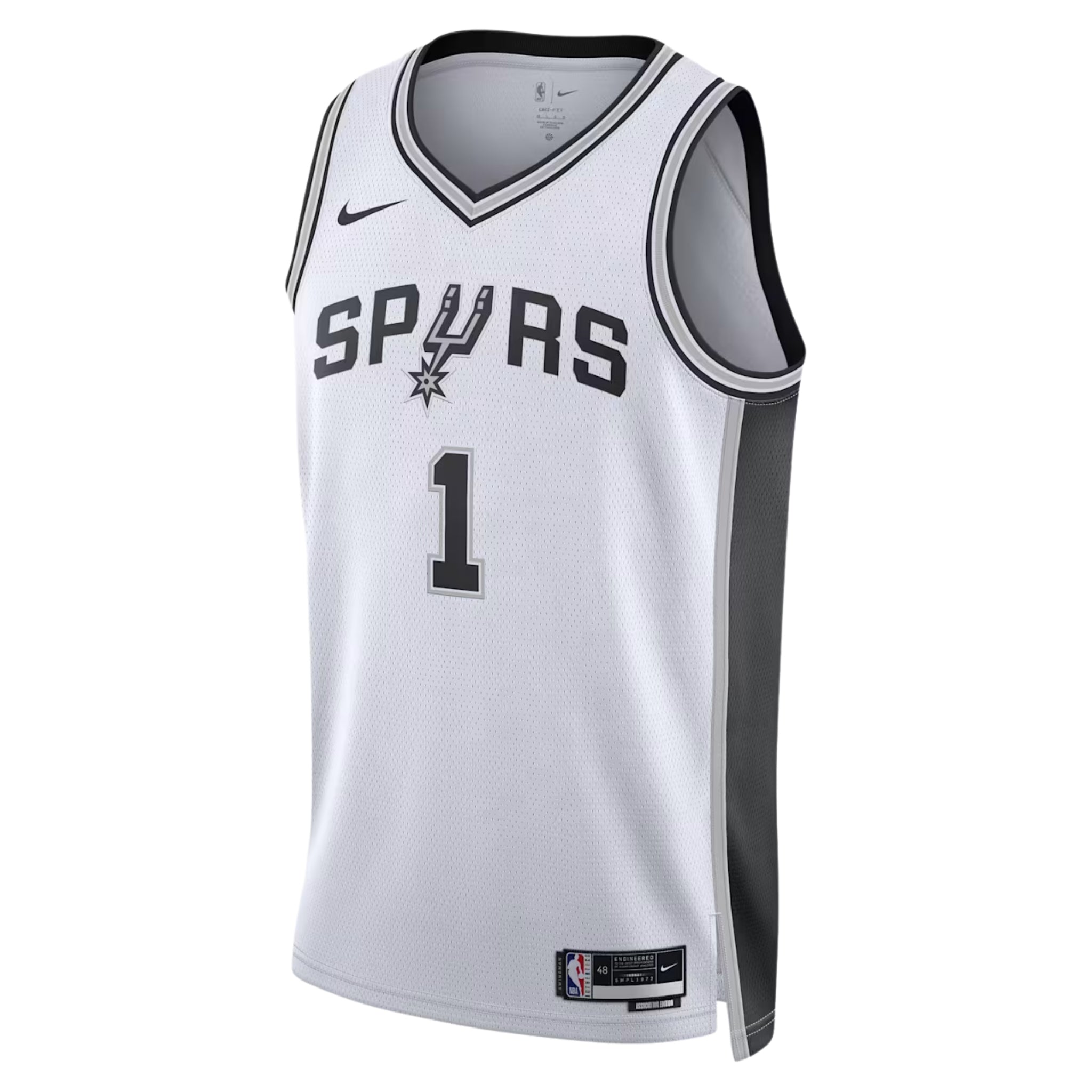 Victor Wembanyama #1 San Antonio Spurs 2025 Association Edition White Swingman Jersey