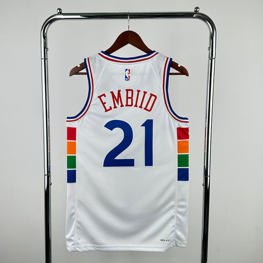 Joel Embiid #21 Philadelphia 76ers NBA City 2024-25 Edition Sixers Swingman Jersey