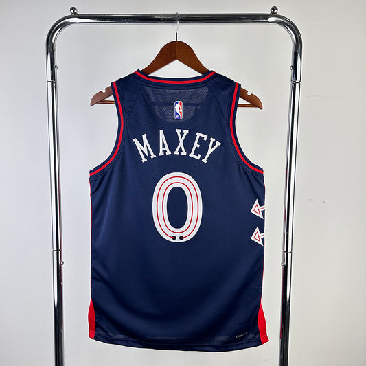 Tyrese Maxey #0 Philadelphia 76ers NBA City 2023-24 Edition Swingman Jersey