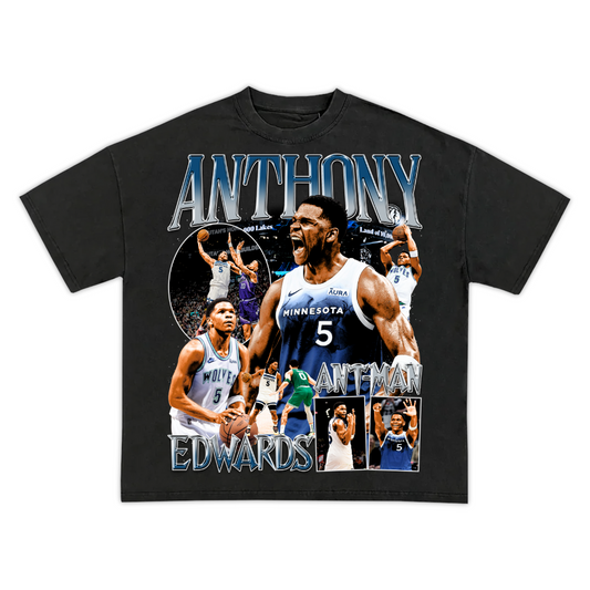 ANTHONY EDWARDS NBA MINNESOTA TIMBERWOLVES VINTAGE GRAPHIC TEE