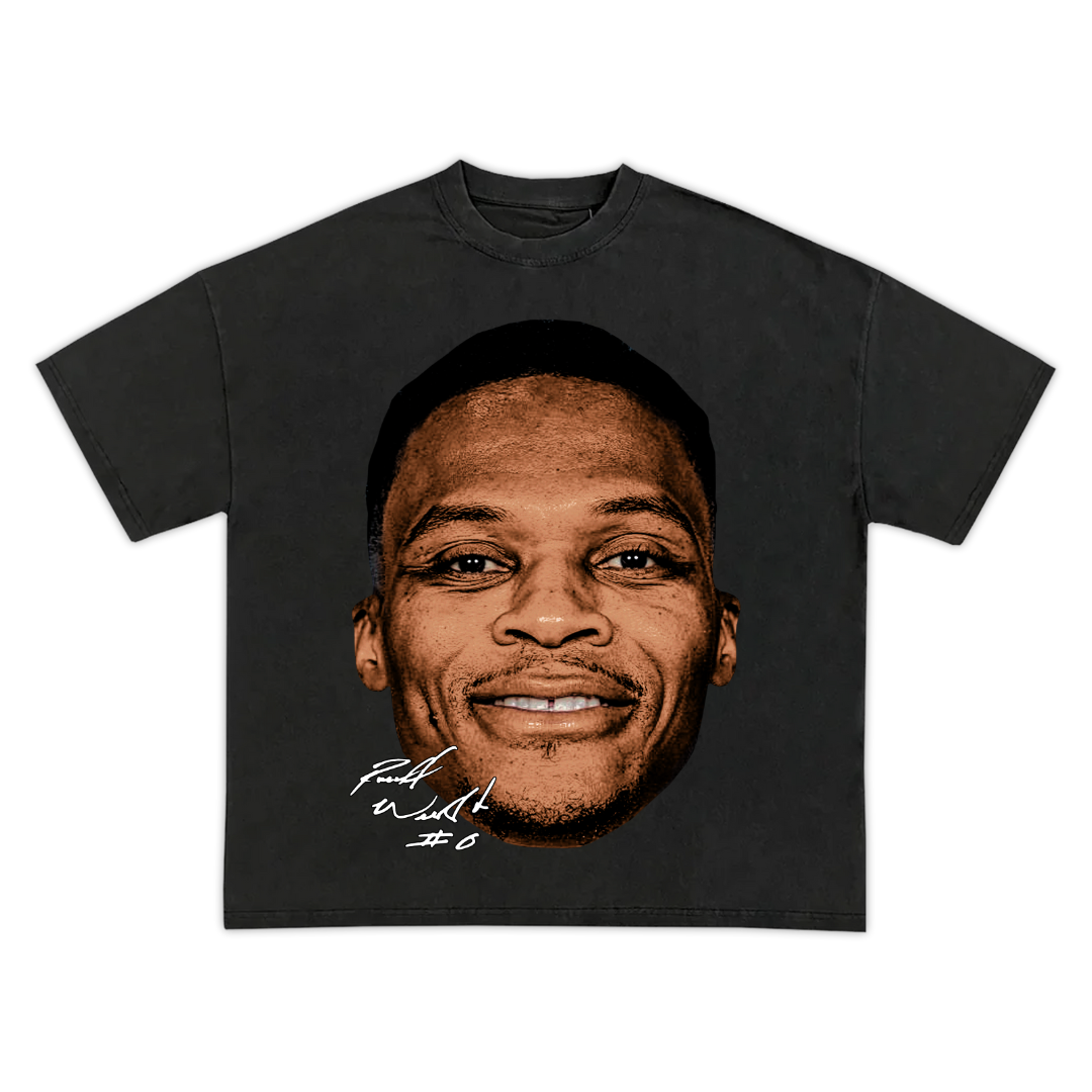 RUSSELL WESTBROOK FACES NBA VINTAGE GRAPHIC TEE - DENVER NUGGETS