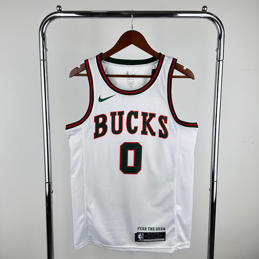 Damian Lillard #0 Milwaukee Bucks Retro Vintage Basketball Jersey