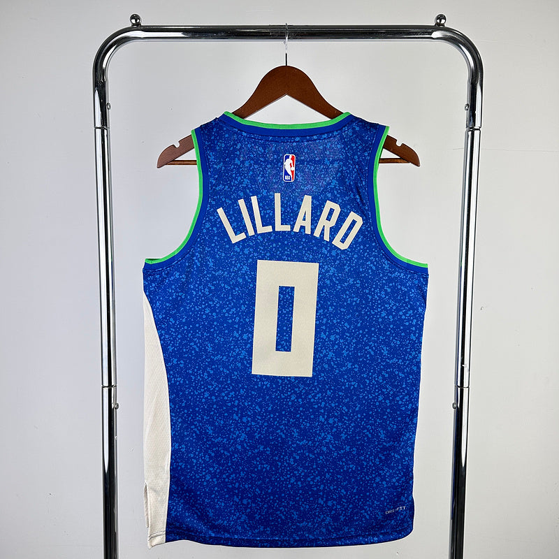 Damian Lillard #0 Milwaukee Bucks City Edition 2023-34 NBA Swingman Basketball Jersey