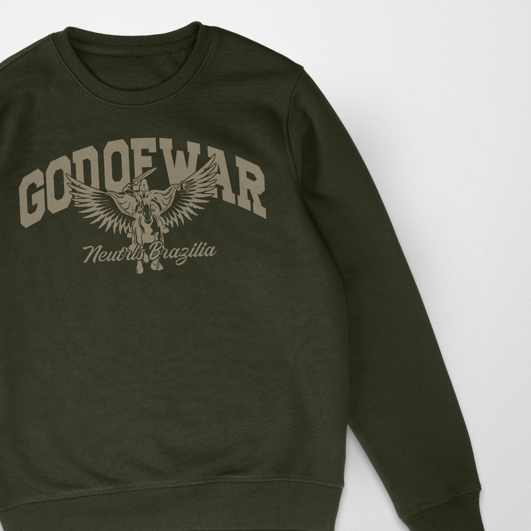 NEUTRLS GOD OF WAR OFFICIAL CREWNECK SWEATER - MATCHA