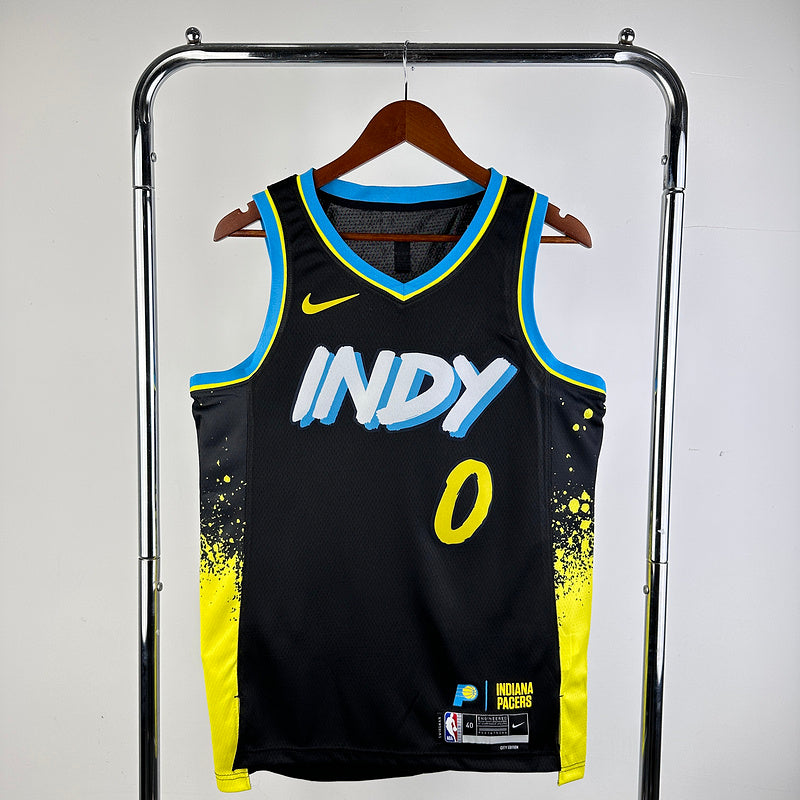 Tyrese Haliburton #0 Indiana Pacers NBA CITY Edition 2023-24 Swingman Jersey