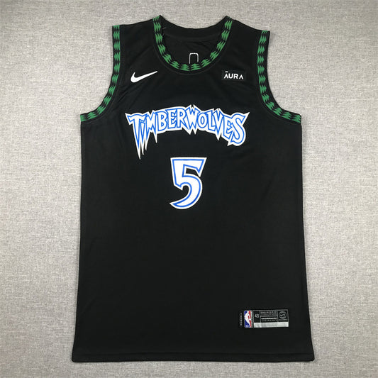 Anthony Edwards #5 Minnesota Timberwolves NBA BLACK 2023-24 Swingman Jersey