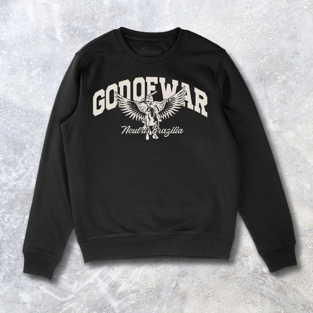 NEUTRLS GOD OF WAR OFFICIAL CREWNECK SWEATER - BLACK