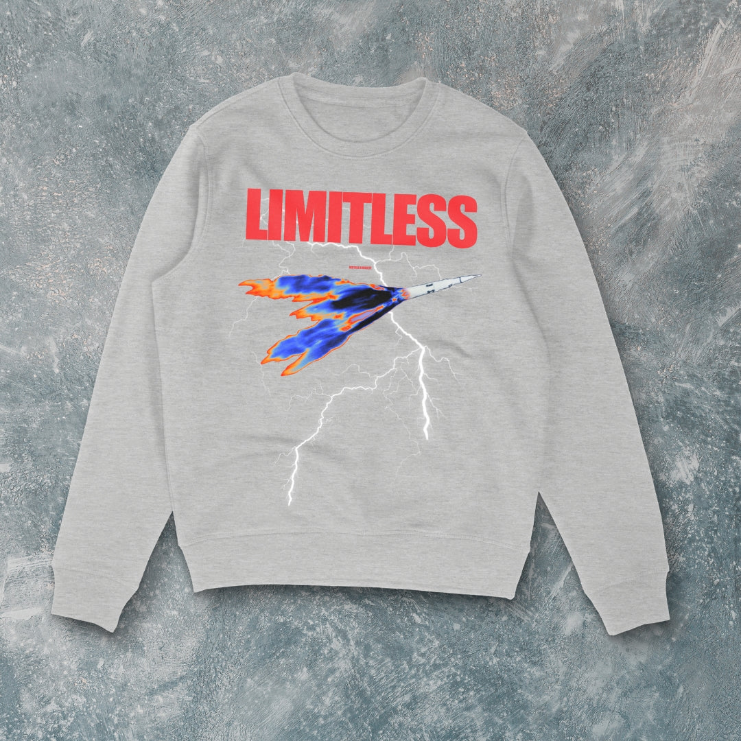 LIMITLESS CREWNECK SWEATER - LIGHT GRAY