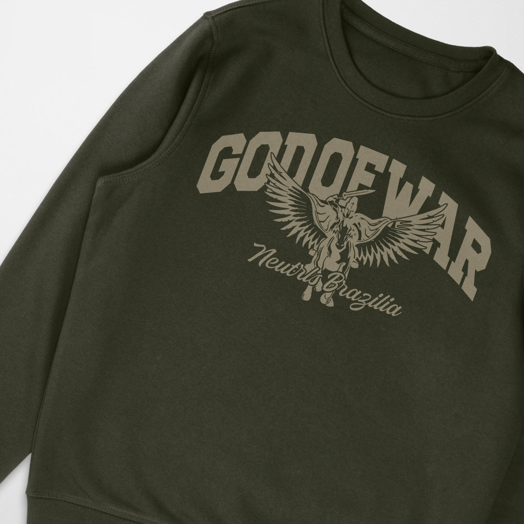 NEUTRLS GOD OF WAR OFFICIAL CREWNECK SWEATER - MATCHA