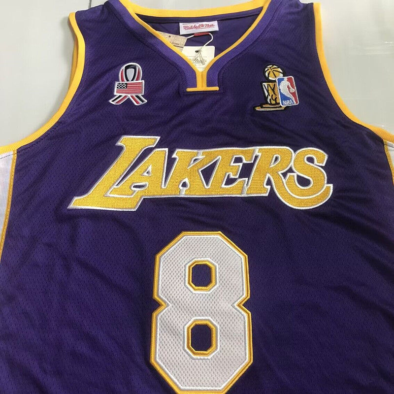 Kobe Bryant #8 Los Angeles Lakers NBA Finals 2001-02 Vintage Throwback Swingman Jersey