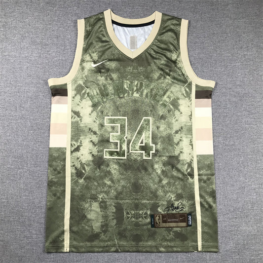 Giannis Antetokounmpo #34 Milwaukee Bucks MVP Edition NBA Swingman Basketball Jersey