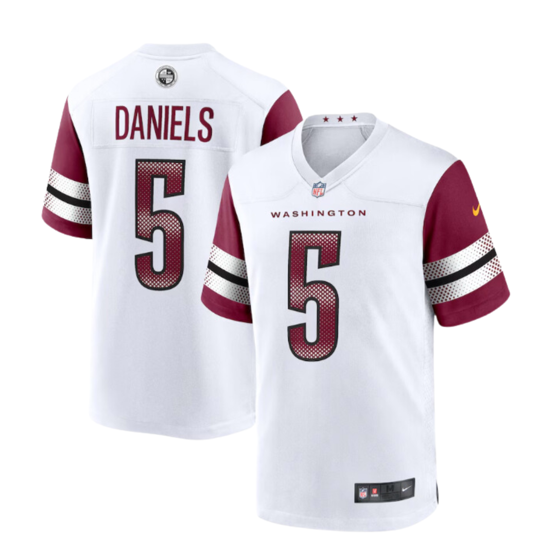 Jayden Daniels #5 Washington Commanders Swingman NFL 2024 White Jersey