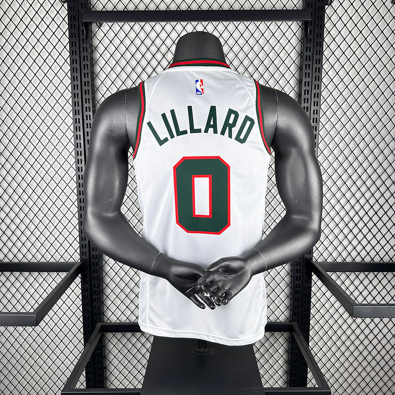 Damian Lillard #0 Milwaukee Bucks Retro Vintage Basketball Jersey