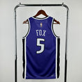 Load image into Gallery viewer, De'Aaron Fox #5 Sacramento Kings NBA Purple Classic Edition 2024-25 Swingman Jersey
